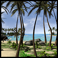 Tropical island, the Beach