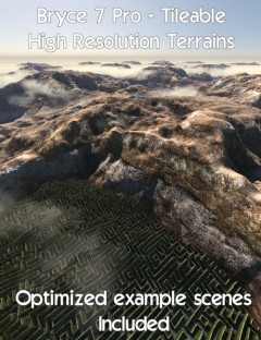Bryce 7 Pro Tileable High Resolution Terrains and Matched Materials