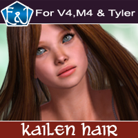 Kailen Hair For V4 M4 and Tyler
