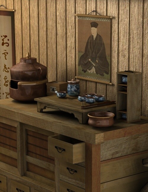 Japanese Tea Garden & Tea House bundle | Environments and Props for Daz ...