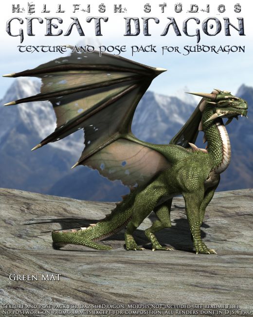 HFS Great Dragon for SubDragon | 3d Models for Daz Studio and Poser