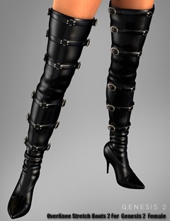 OverKnee Stretch Boots 2 For Genesis 2 Female(s)