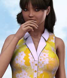 Button Down Dress for V4