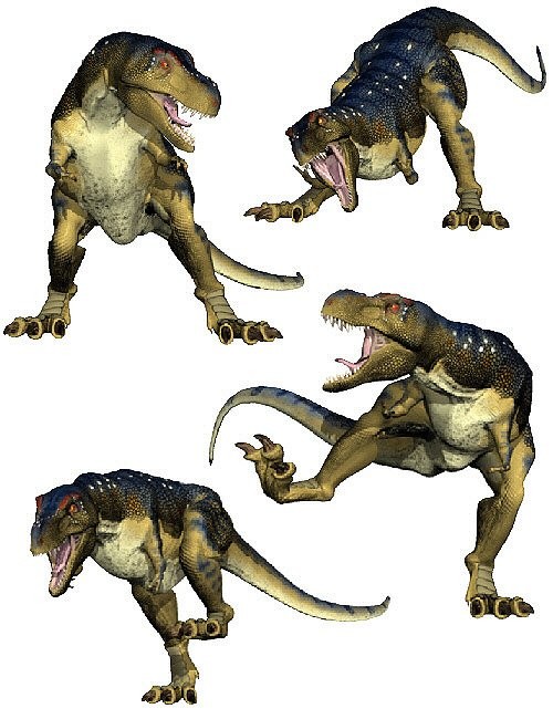 17 Tyrannosaurus t rex poses 3D model | CGTrader
