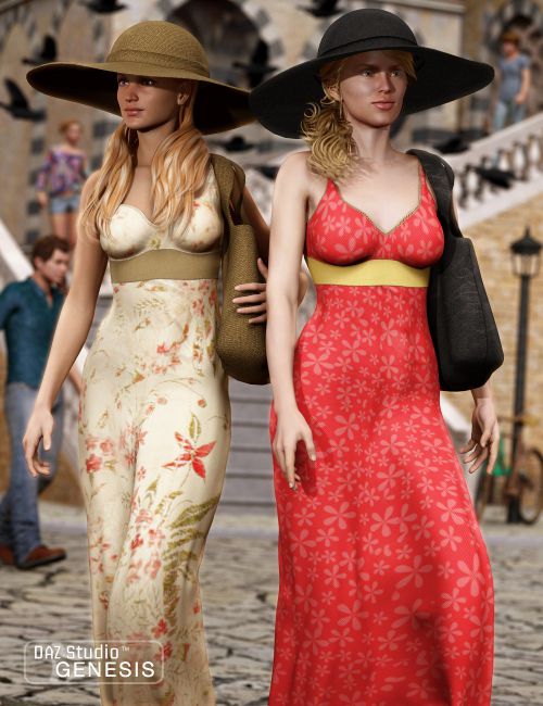 Click here to see preview images for "Summer Casuals Fitted Sundress Textures 2" Summer Casuals Fitted Sundress Textures 2