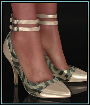 Shoe-Coleration for Ankle Strap Pumps