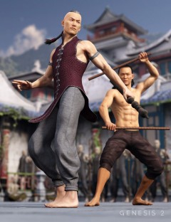 Serpentine Monk Outfit for Genesis 2 Male(s)