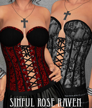 Sinful for Rose Raven Corset