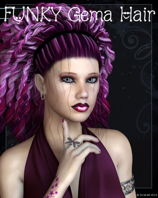 Click here to see preview images for "FUNKY for Gema Hair" FUNKY for Gema Hair