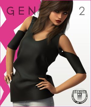 Fashion Blizz - Bare Shoulders Shirt for Genesis 2 Female(s)