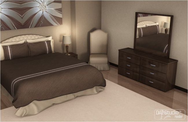 Designer for Luxury Bedroom | 3d Models for Daz Studio and Poser