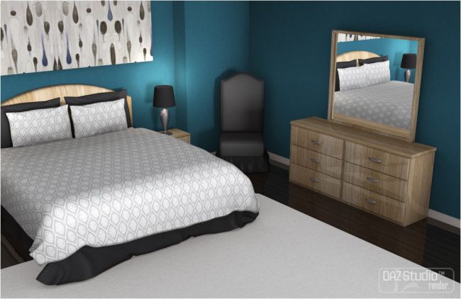 Designer for Luxury Bedroom | 3d Models for Daz Studio and Poser