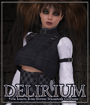 DELIRIUM for Lolita Rose Gothic Steampunk Clothing