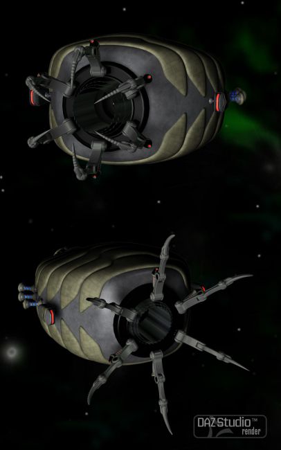 Alien Breaching Pod | Props for Poser and Daz Studio