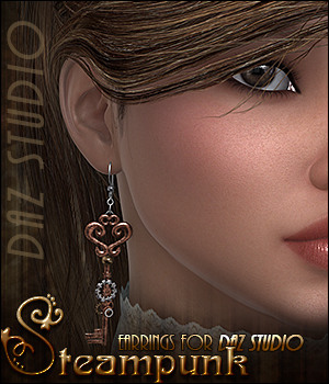 SVLF Steampunk Earrings DAZ Studio