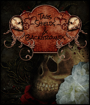 Halloween- Tags/shields and Backgrounds