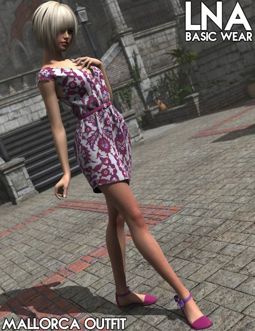LNA Basic Wear Mallorca Outfit | Clubwear Dresses for Daz Studio
