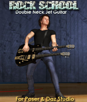 Rock School Double Neck Jet Guitar