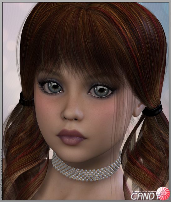 Candy Wavy Pigtails | 3d Models for Daz Studio and Poser