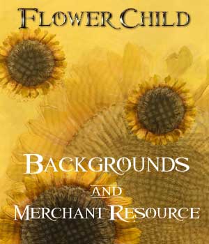 Flower Child- Backgrounds and Merchant Resource