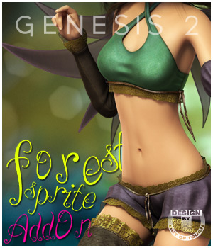 Forest Sprite AddOn Outfit for Genesis 2 Female(s)