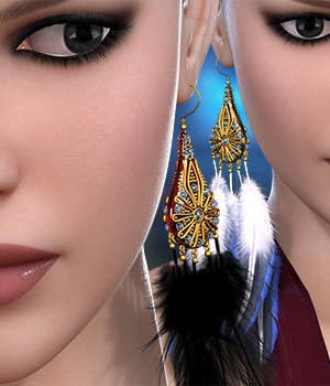 Feather Earrings for V4A4G4Elite