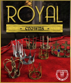 Royal Crowns for Poser and DAZ Studio