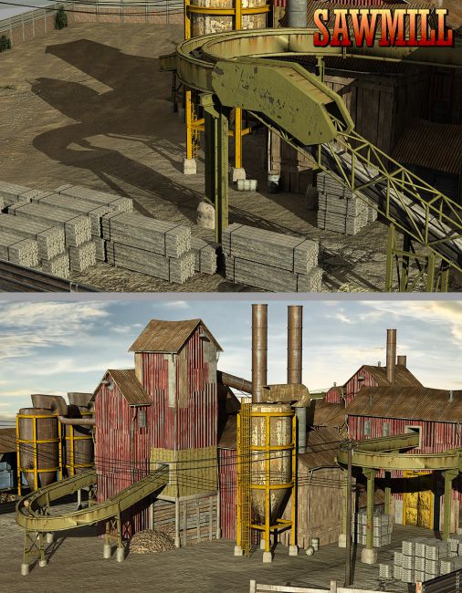 Sawmill | 3d Models for Daz Studio and Poser