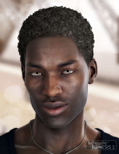 Omri Hair for Genesis 2 Male(s)