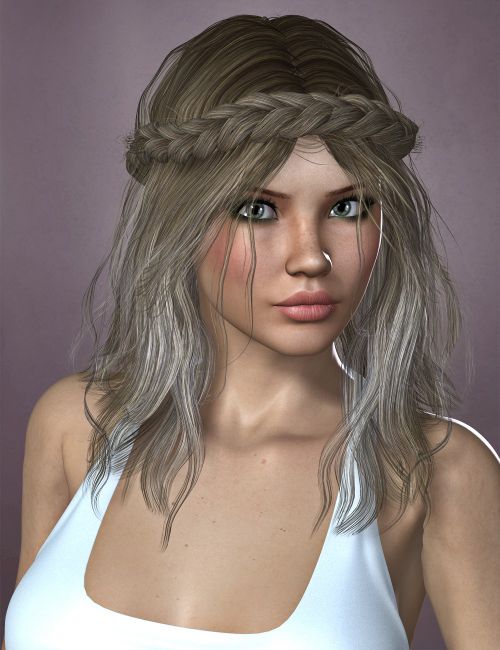 Zea Hair for Genesis 2 Female(s) and Victoria 4 1 