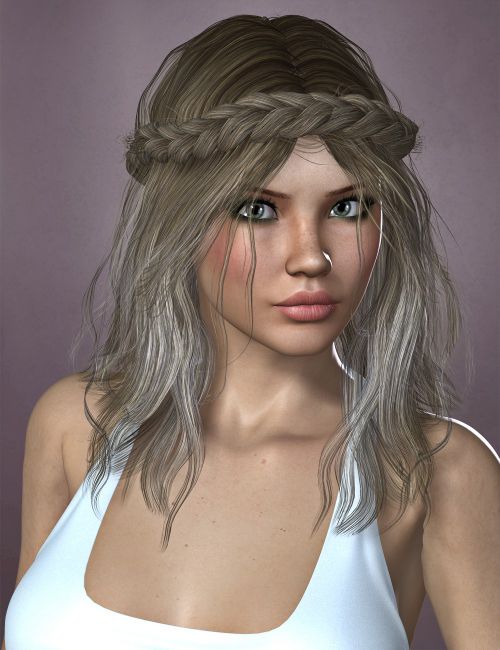 Zea Hair for Genesis 2 Female(s) and Victoria 4