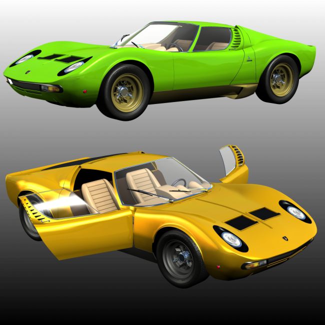 LAMBORGHINI MIURA P400 SV 1971 | 3d Models for Daz Studio and Poser