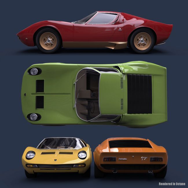 Lamborghini miura чертеж