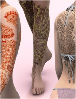 Extreme Closeup: Heavenly Henna for Genesis 2 Female(s)
