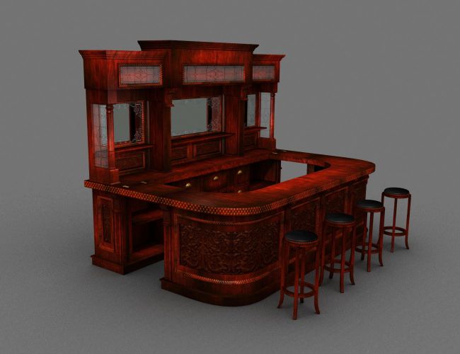 Saloon Bar | 3d Models for Daz Studio and Poser