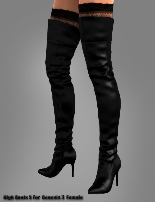 High Boots 5 for Genesis 3 Female(s) | 3D Models for Poser and Daz Studio