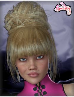 Gwen Hair for Genesis 3 and 2 Female(s) and Victoria 4