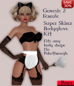 B#1 1 Click G2-Lingerie Super Skinz Bodyglove Kit-Poser