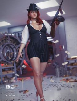 Gangster Outfit for Genesis 3 Female(s)