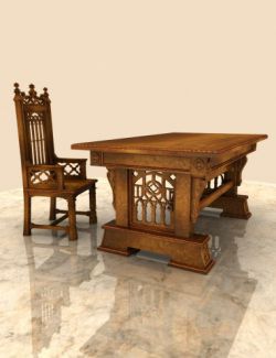 Gothic Desk & Chair