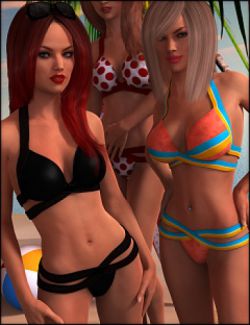 Strappy Bikini Paradise Textures