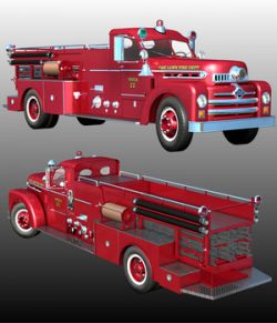 SEAGRAVE 1955 ( Poser and .obj )