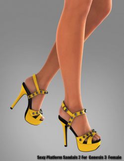 Sexy Platform Sandals 2 for Genesis 3 Female(s)