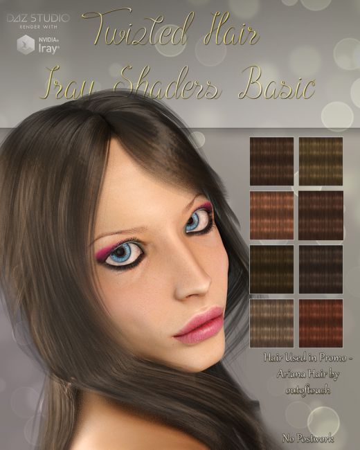 Twizted Hair Iray Shaders Basic | 3d Models For Daz Studio And Poser