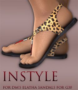 InStyle- DM's Elatha Sandals for Genesis 3 Female(s)