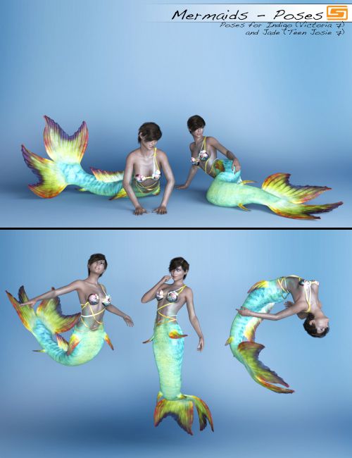 Laguna: Mermaids - Poses for Indigo/Victoria 7 and Jade/Teen Josie 7 ...