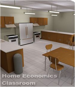 Home Economics Classroom (Poser, DS and Obj)