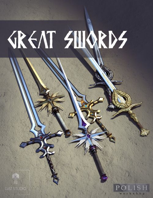 Great Swords | 3d Models for Daz Studio and Poser