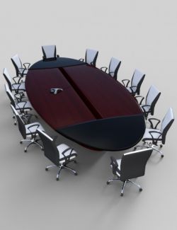 Furniture Set 6: Conference Table and Chairs