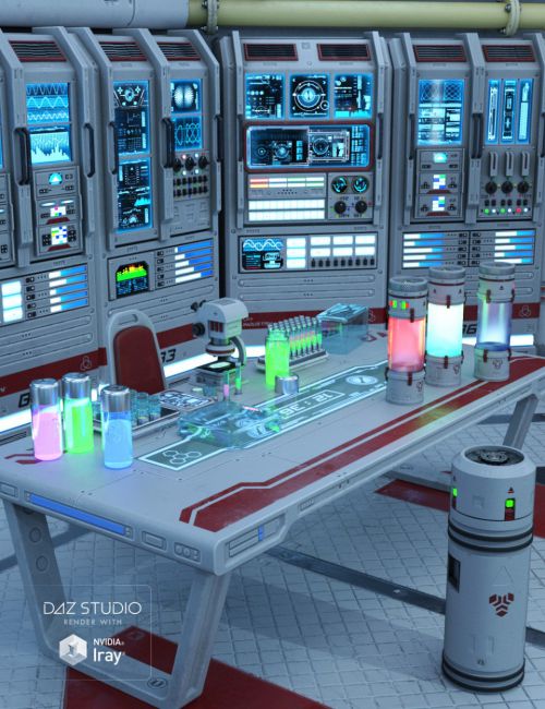 futuristic science laboratory